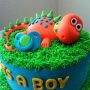 Baby Dinosaur Baby Shower Cake