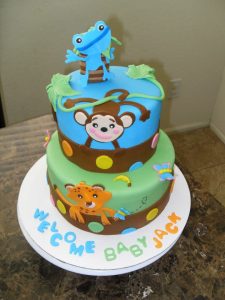 Jungle Themed Baby Shower Cake