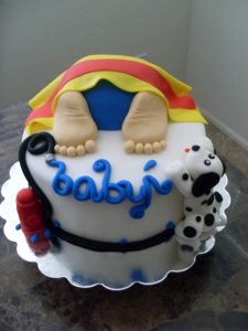 Firefighter Baby Shower Cake