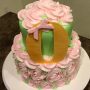 Baby Shower Cake Floral Pink and Green 4