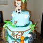 Jungle and Sports Theme Baby Shower Cake