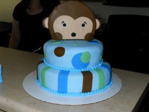 Monkey Baby Shower Cake