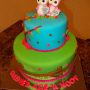 Baby Shower Cake Pink Owls 1