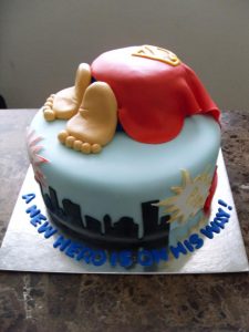 Superman Baby Shower Cake