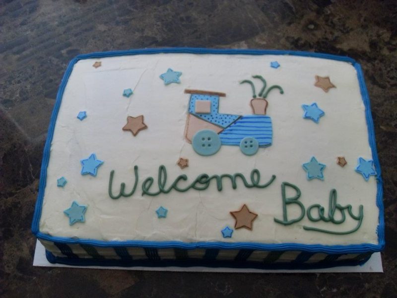 Train Baby Shower Cake