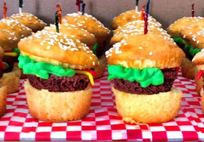 Cheeseburger cupcakes