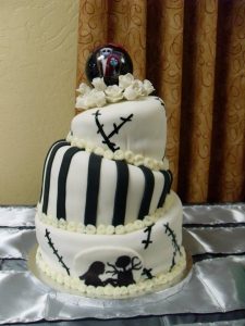 Nightmare Before Christmas Wedding Cake